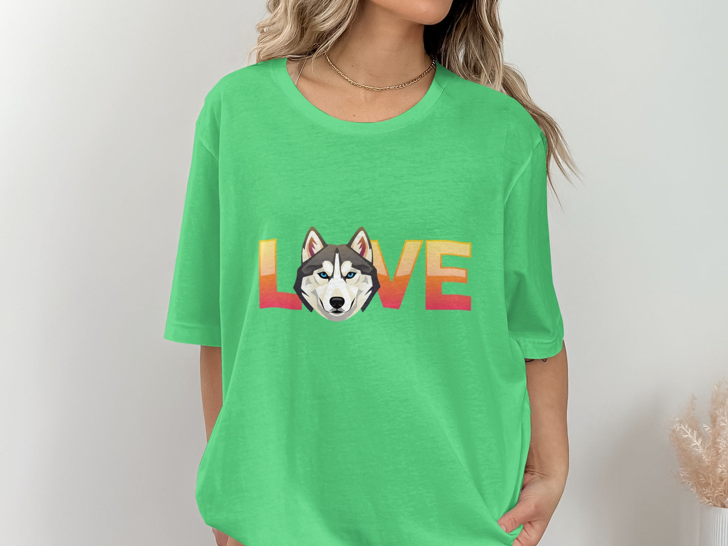 Rainbow Love Husky Graphic Women's T-Shirt product