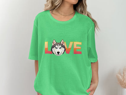 Rainbow Love Husky Graphic Women's T-Shirt product