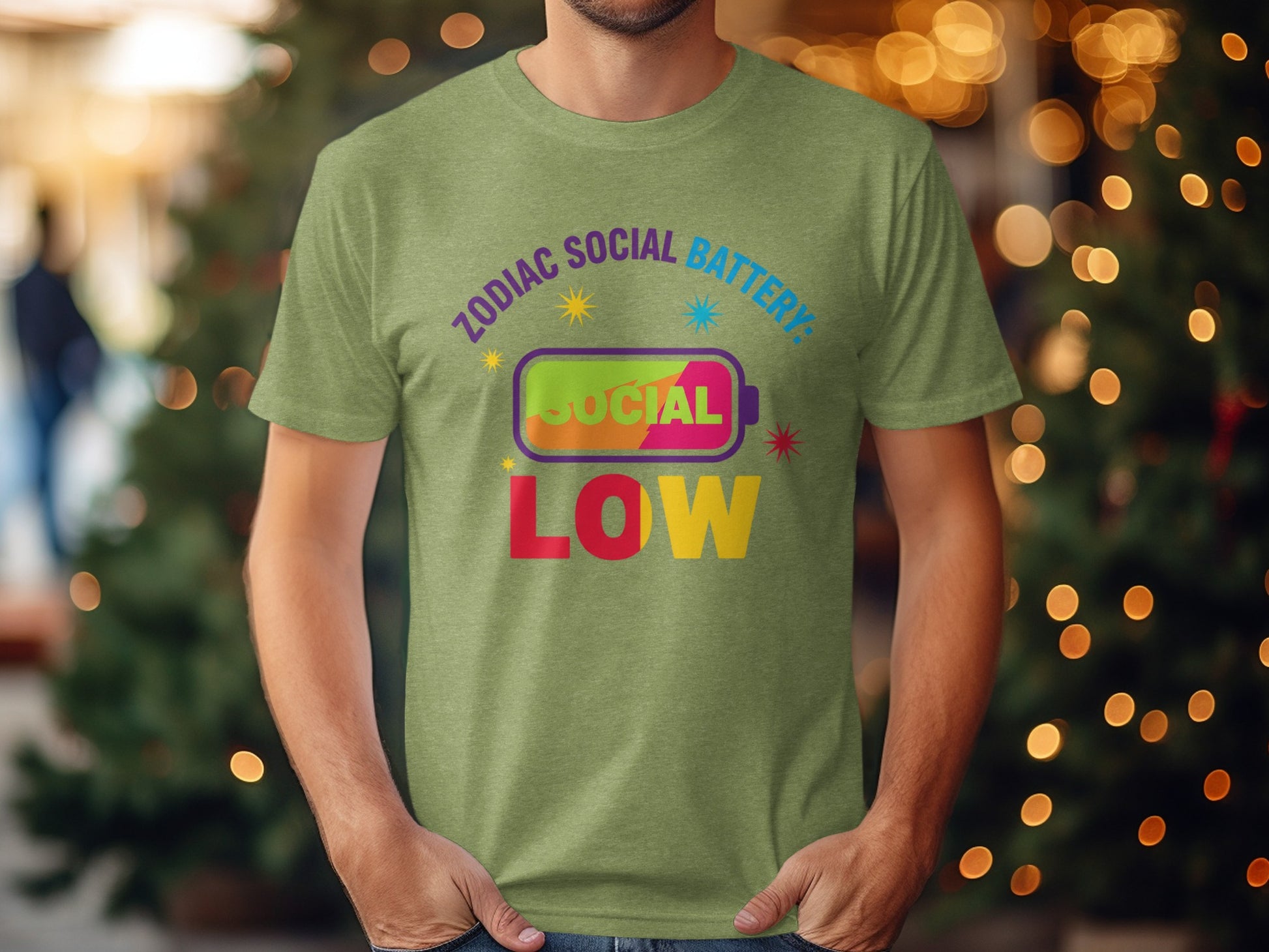 Zodiac Social Battery Social Low T-shirt