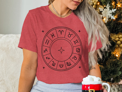 Horoscope Zodiac Signs Wheel Design Shirt
