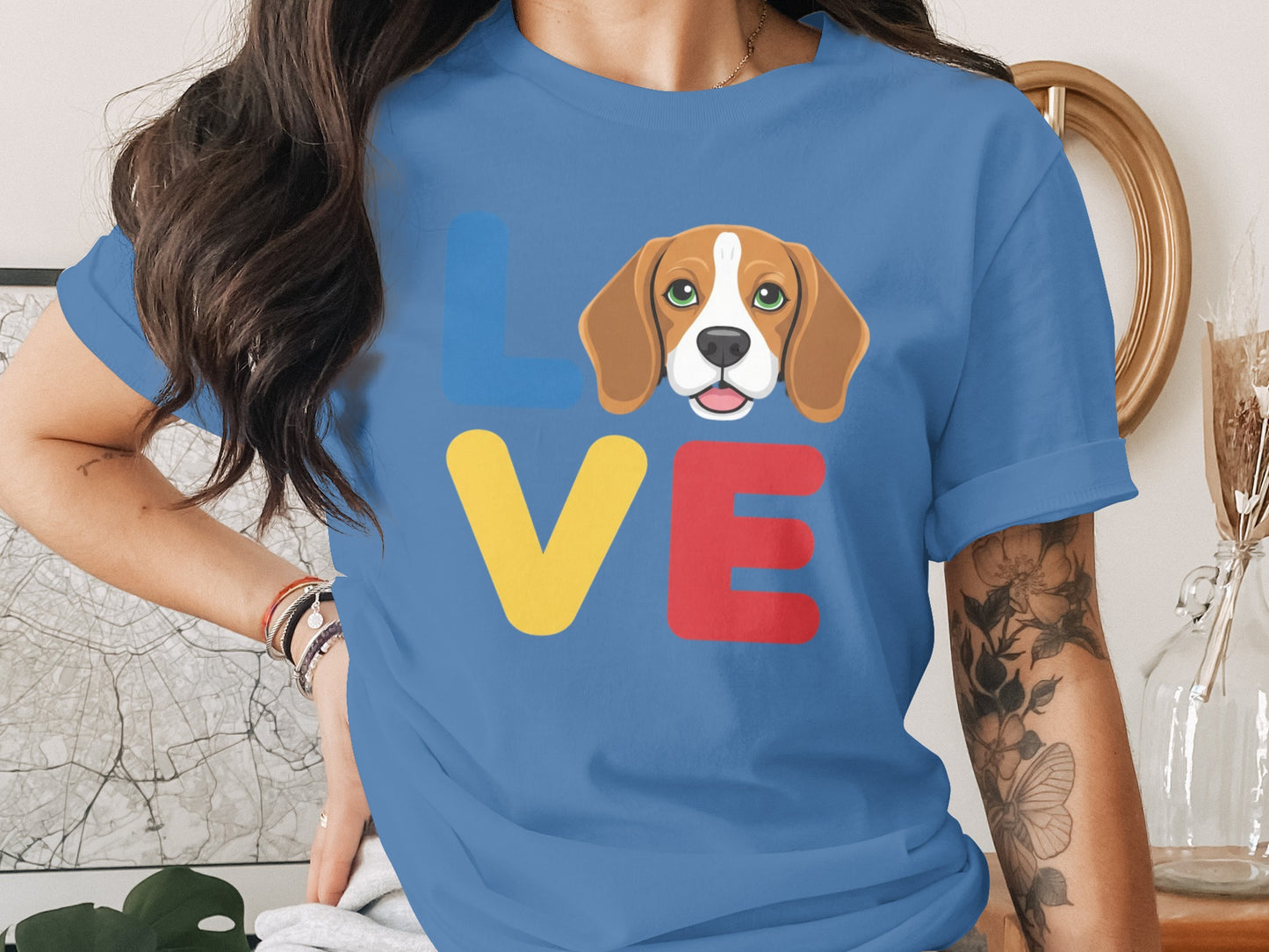 Cute Colorful Love Beagle Graphic Tee product