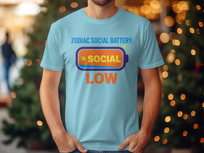Zodiac Social Battery Low Tee
