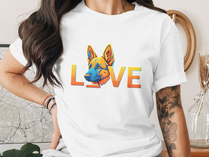 Colorful Dog Love Design Graphic Tee product type