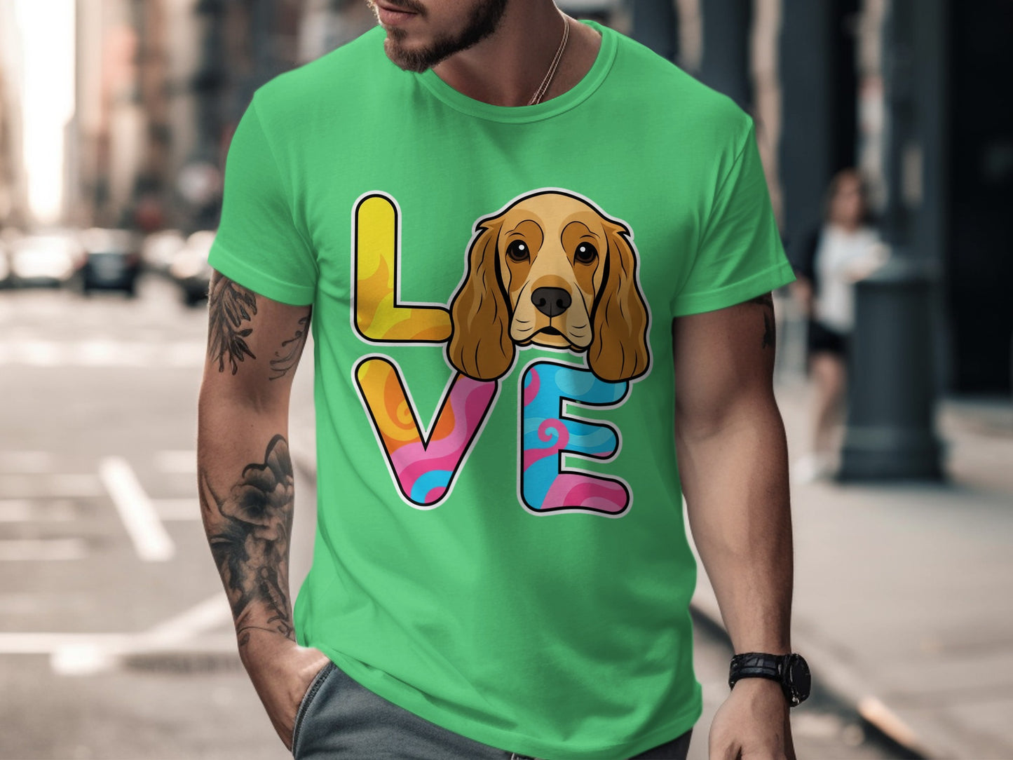 Dog Face Love Cocker Spaniel Lovers Graphic Design T-Shirt