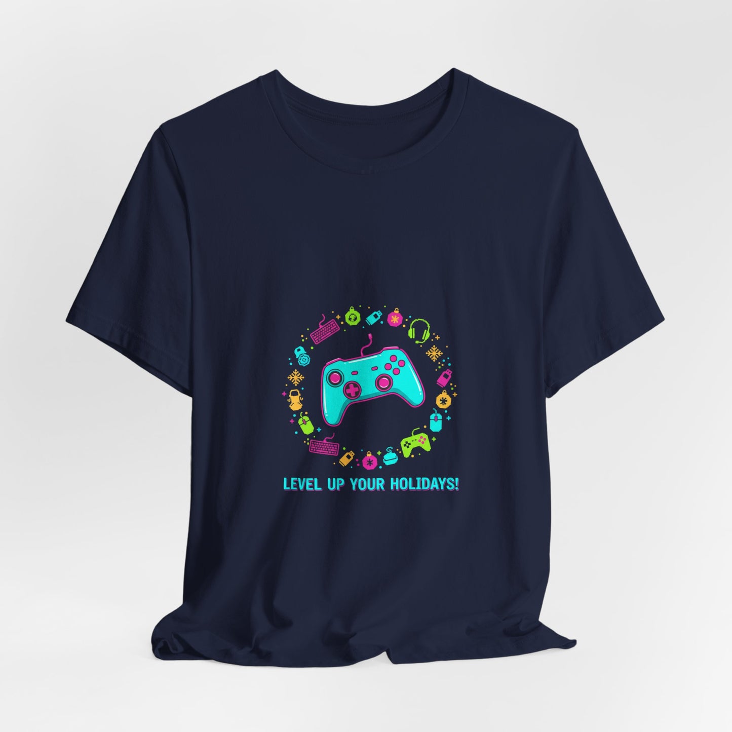 Level Up Your Holidays Tee | Gamer Shirt, Pixel Controller Design