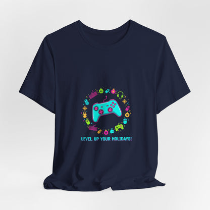 Level Up Your Holidays Tee | Gamer Shirt, Pixel Controller Design