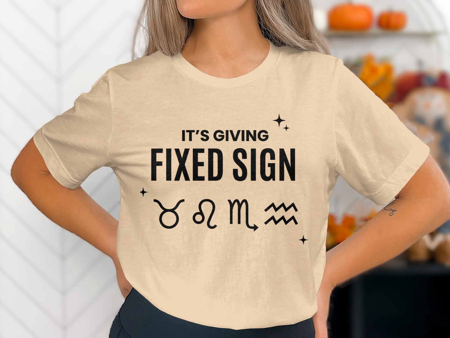 It's Giving Fixed Sign Zodiac Symbols Shirt