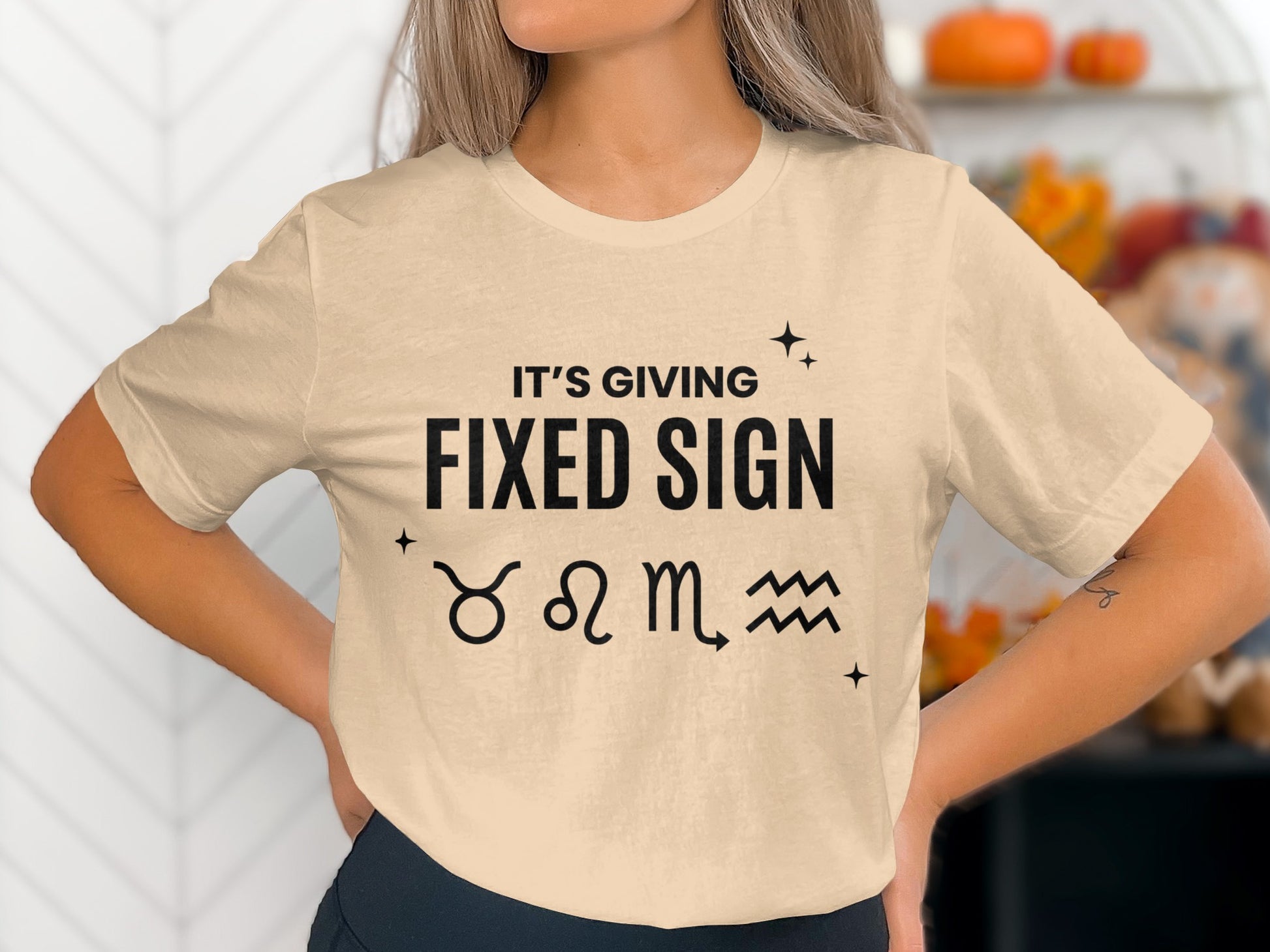 It's Giving Fixed Sign Zodiac Symbols Shirt