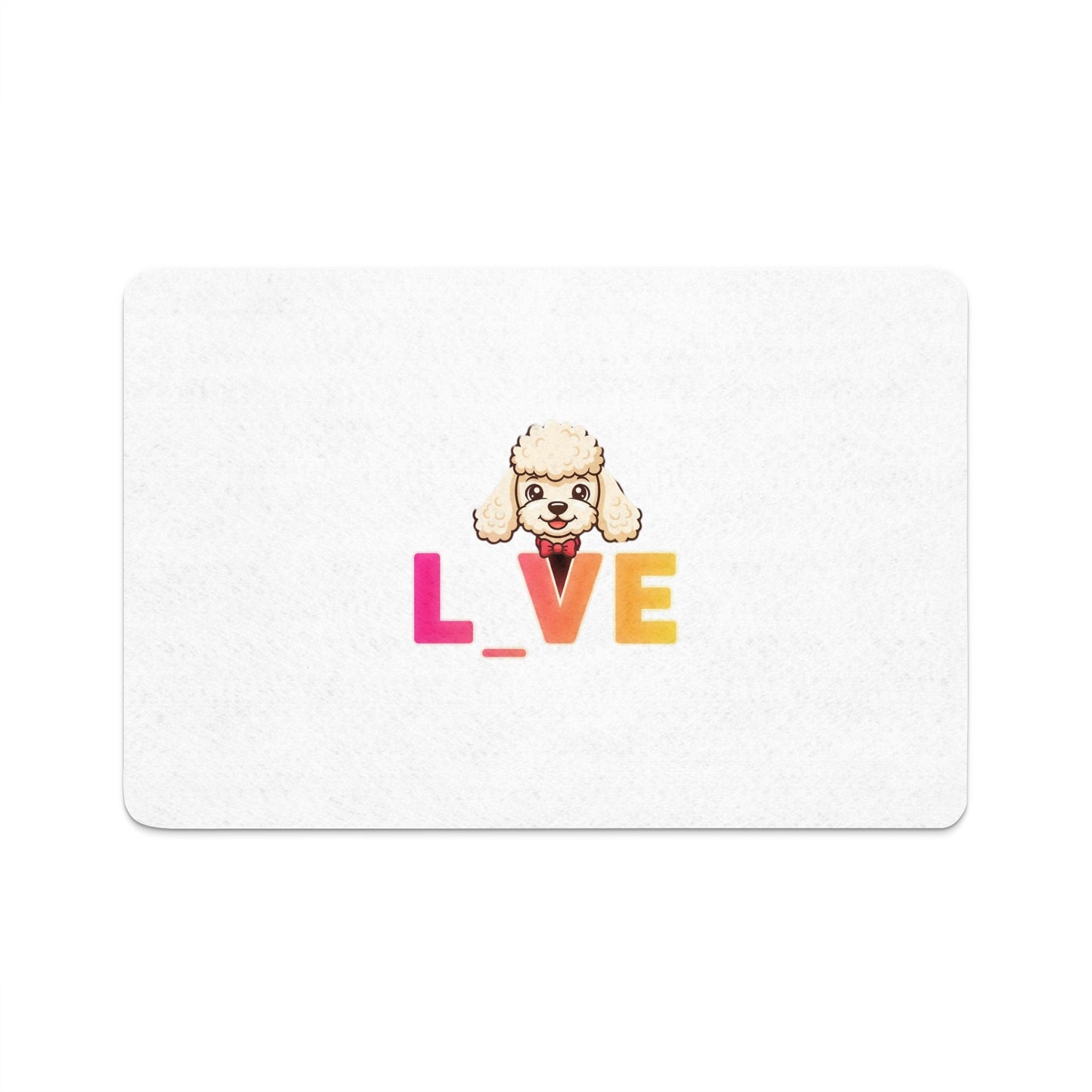 Cute Puppy Love Design Rectangular Bath Mat product