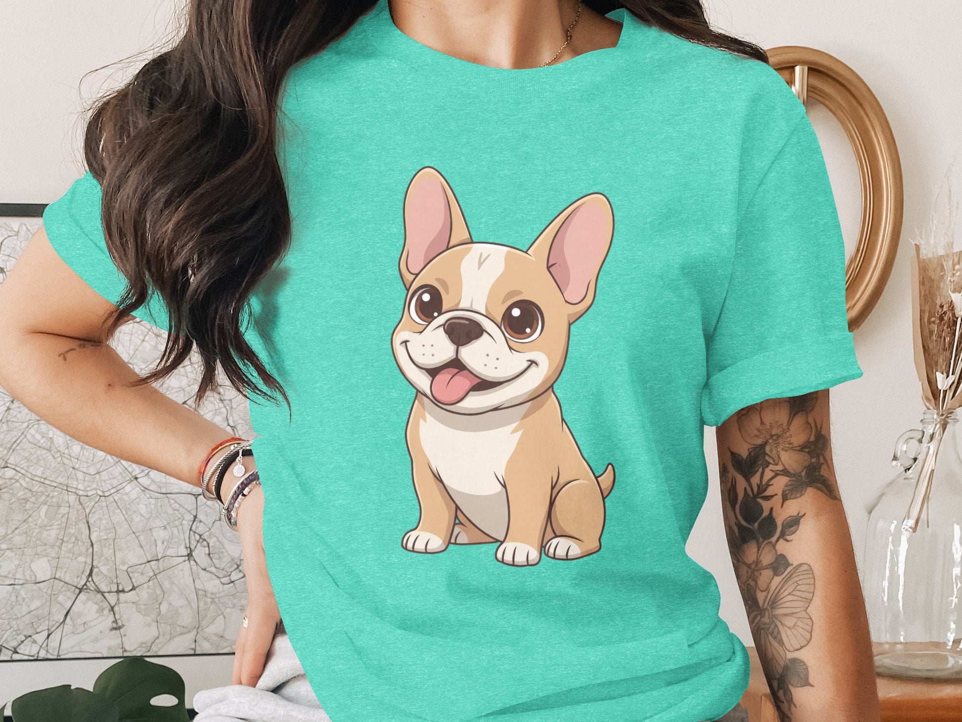 Cute Cartoon Bulldog Graphic Tee