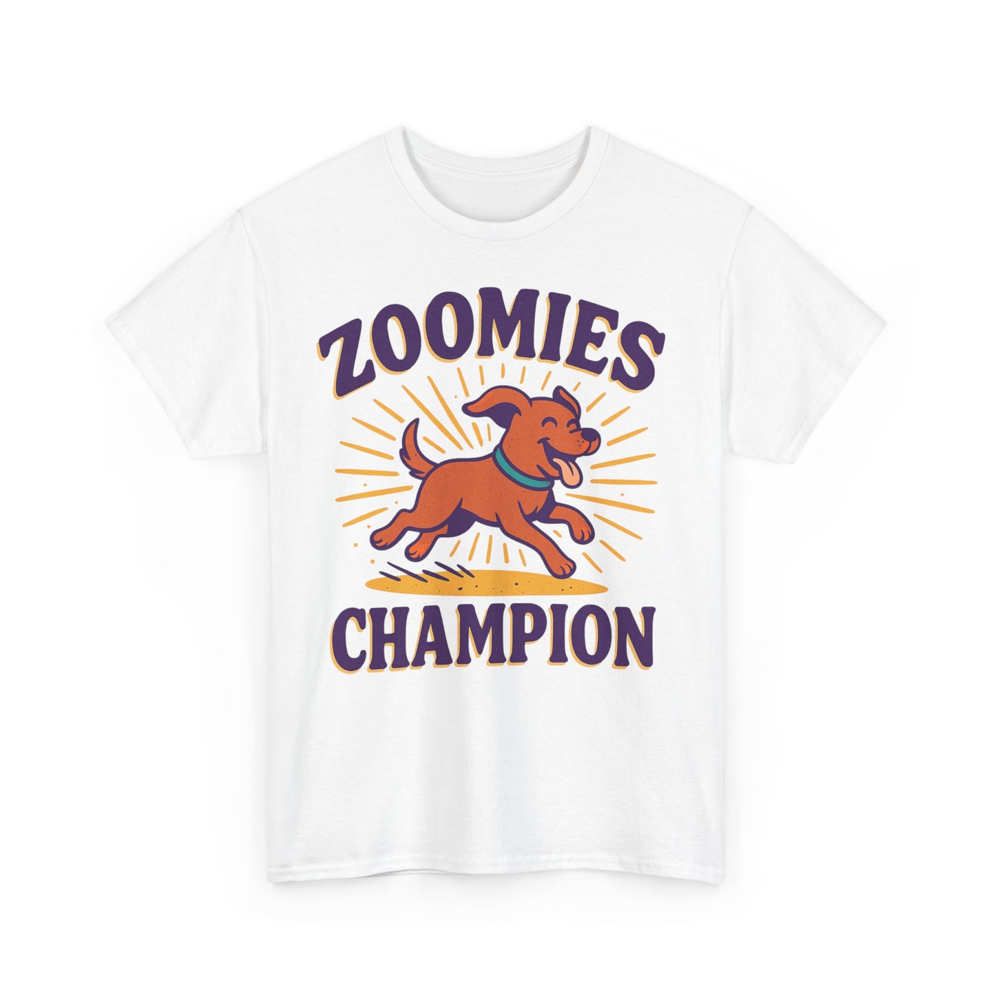Dog Lover's Zoomies Champion Tee, Unisex Heavy Cotton Tee for Pet Parents, Perfect Gift for Birthdays, Dog Days, Animal Lovers, Casual Wear