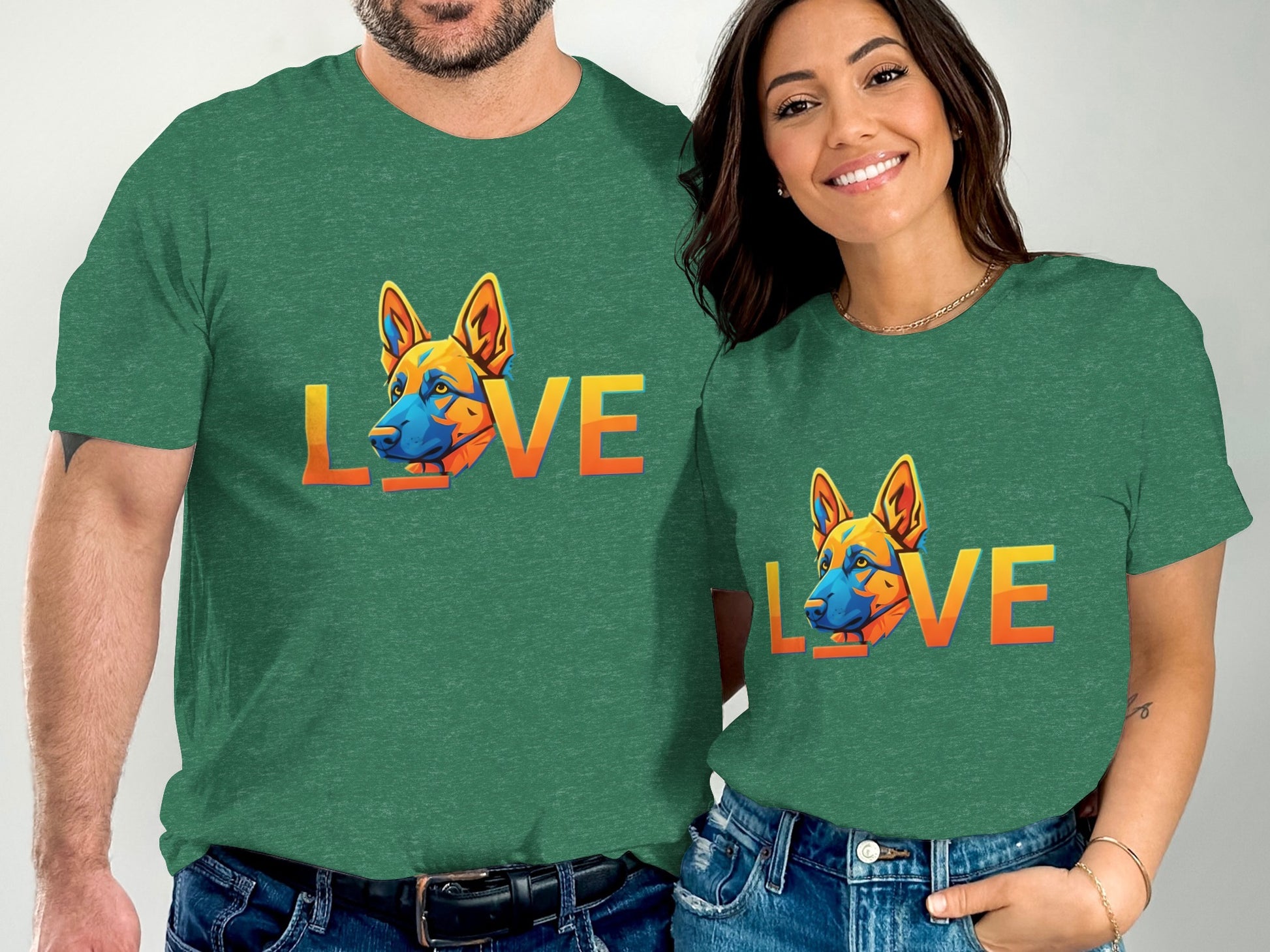 Vibrant Love Dog Graphic Print T-shirt product