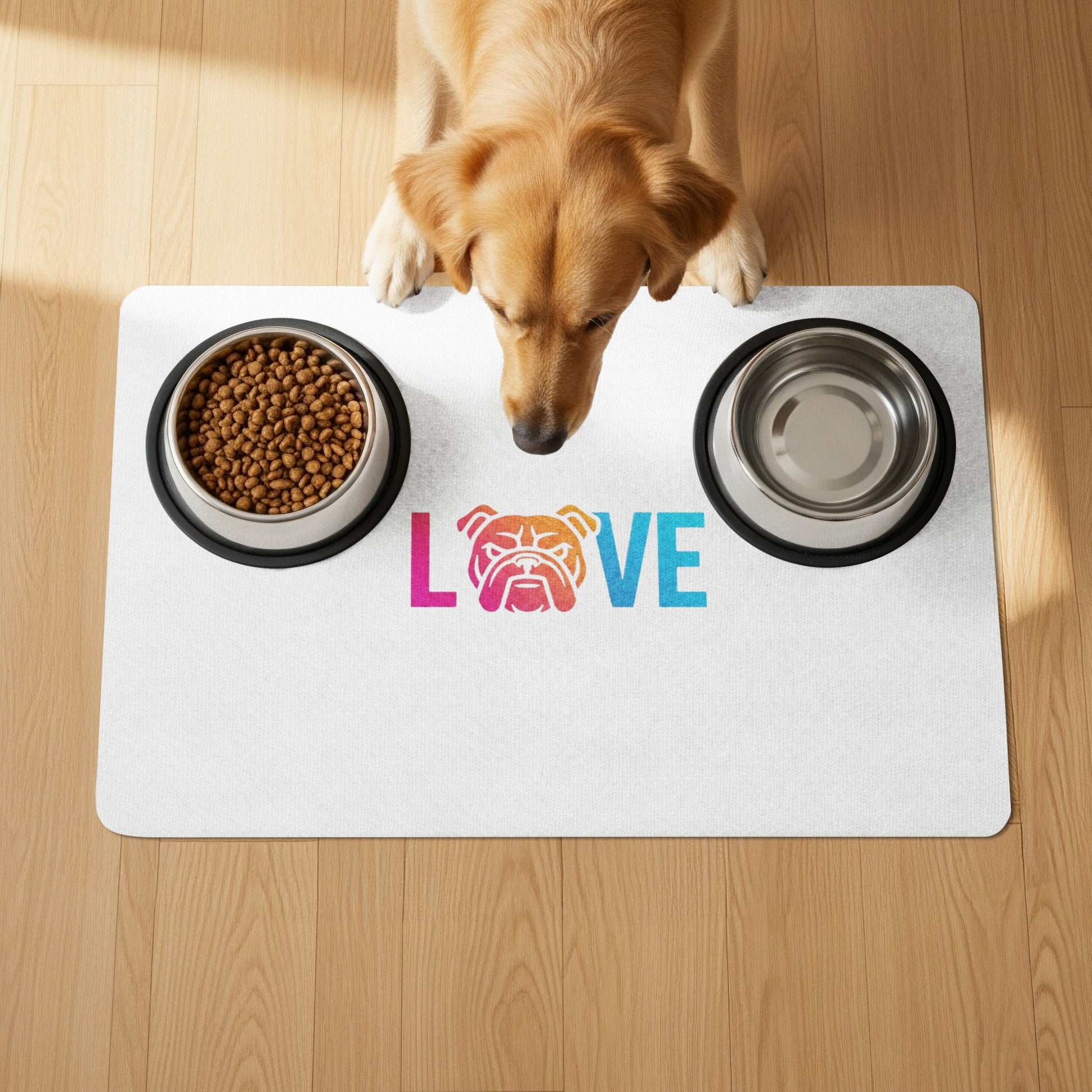 Colorful LOVE Dog Placemat for Food and Water product