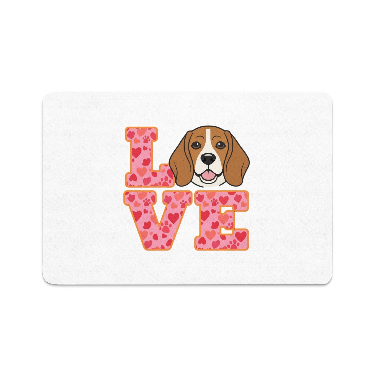 Cute Beagle Love Design On White Background Product Type