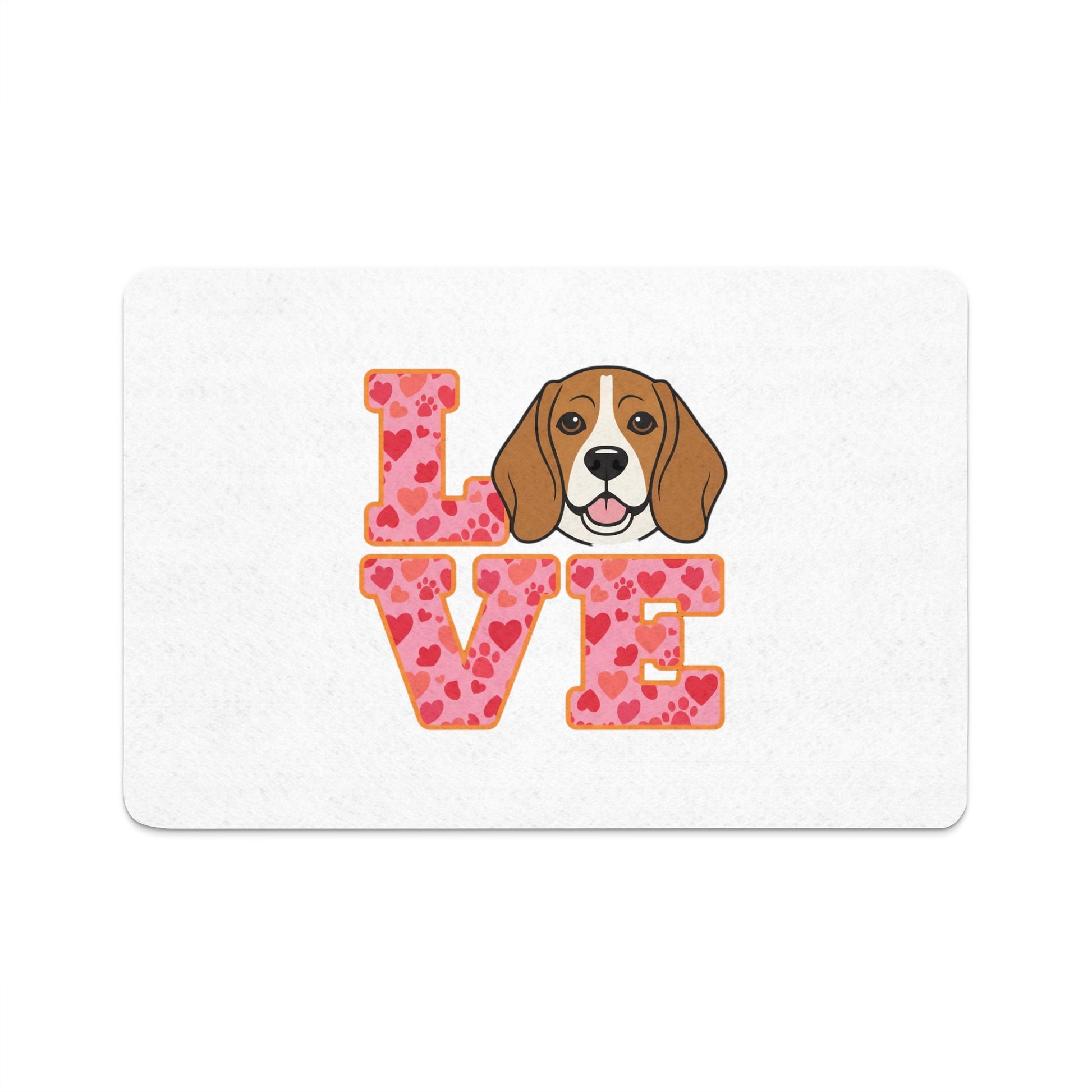 Cute Beagle Love Design On White Background Product Type