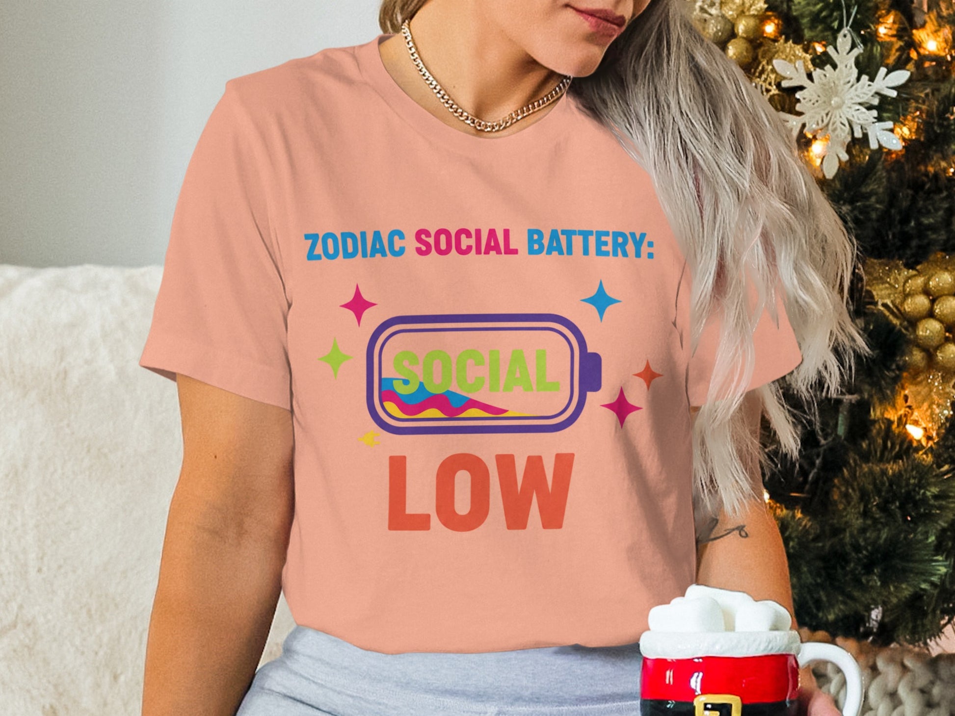 Zodiac Social Battery Low T-shirt