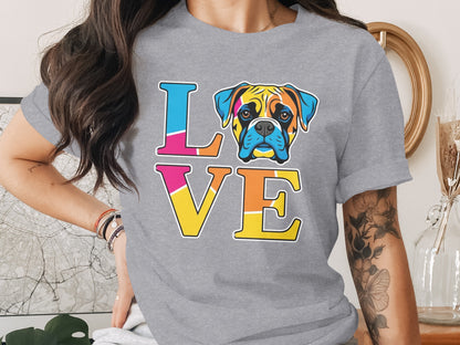 Colorful Dog Love Graphic Print T-Shirt product