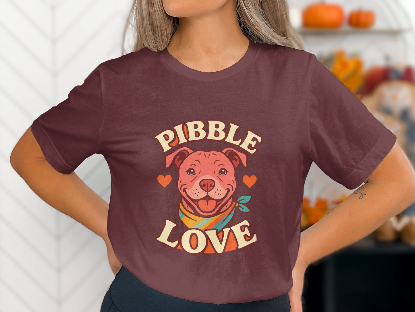 Pibble Love Cute Pitbull T-shirt Casual Wear Product
