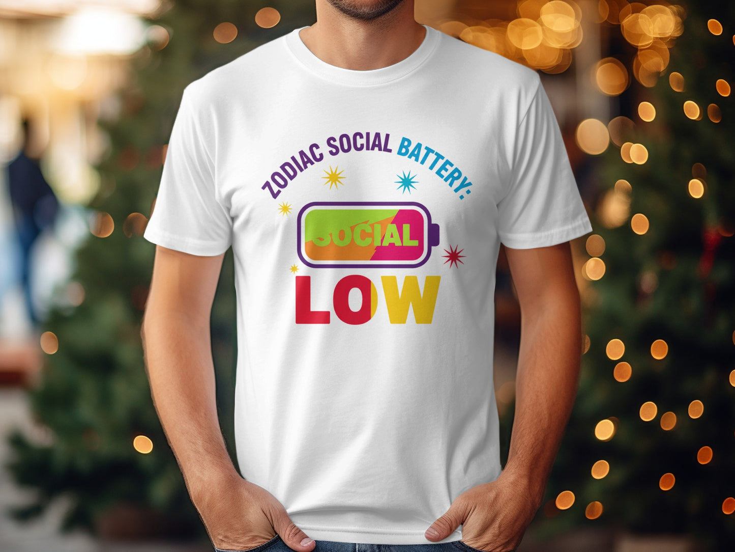 Zodiac Social Battery Social Low T-Shirt