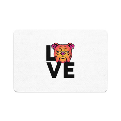 Love Bulldog Design Decorative Mat product type
