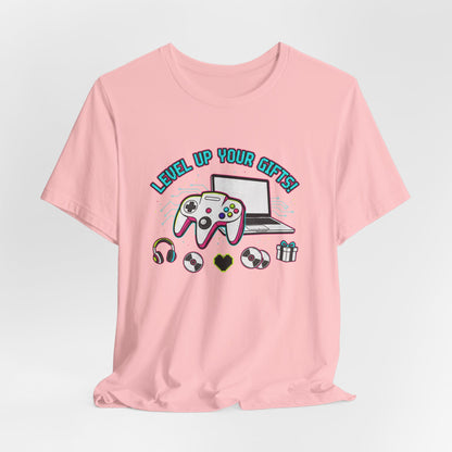 Level Up Your Gear Tee — Gamer T‑Shirt for Hobbyists & Passionate Players