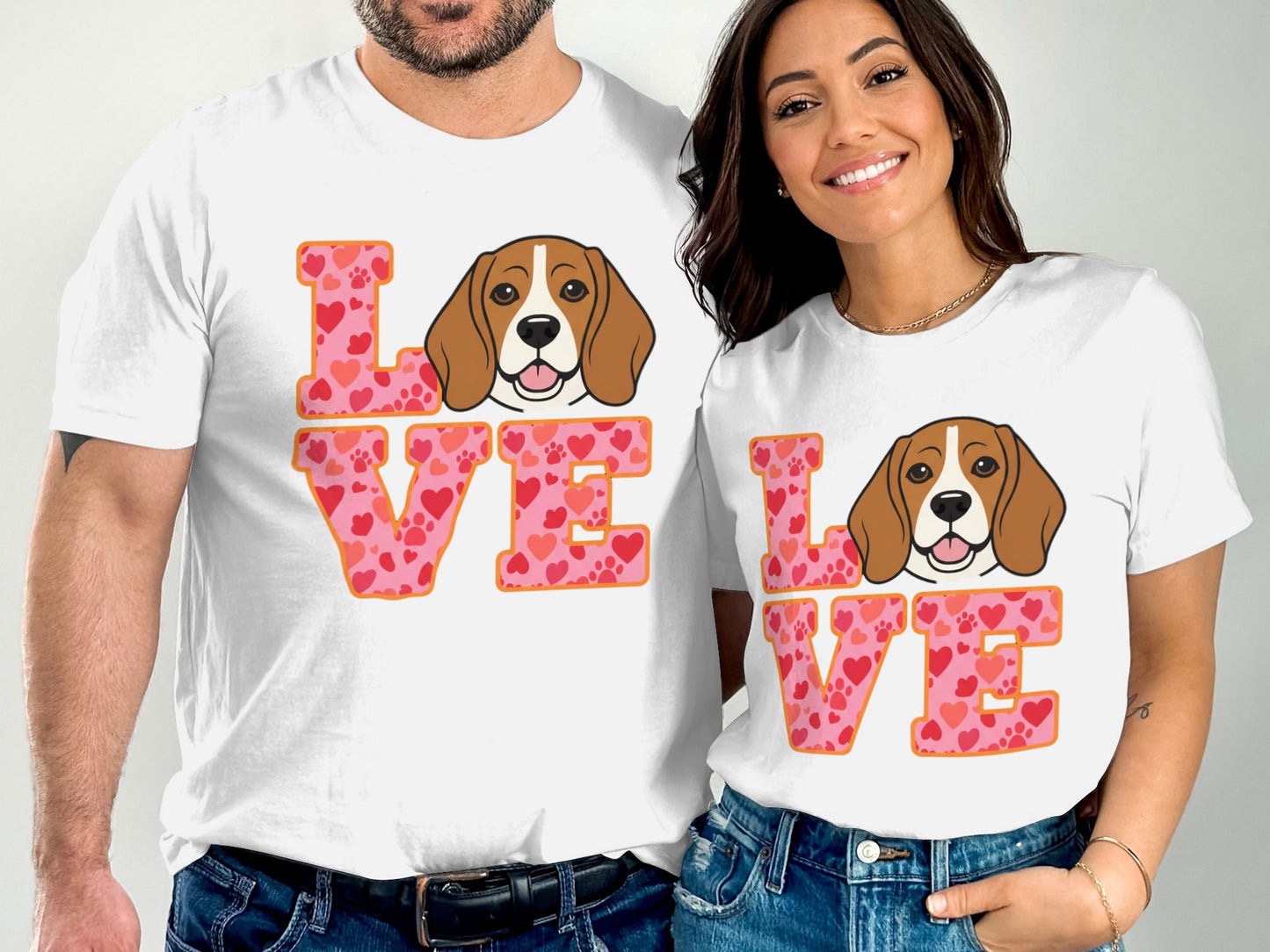 Love with Beagle Puppy Design T-shirt product type