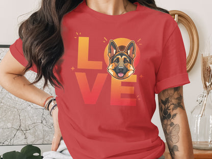 Cute German Shepherd Dog Love Graphic Tee product