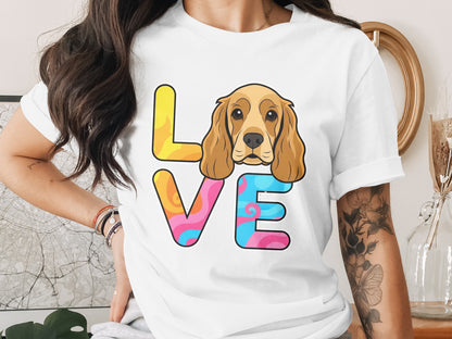 Colorful Love Dog Graphic T-Shirt product