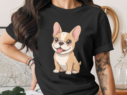 Cute French Bulldog Cartoon Graphic T-Shirt Design