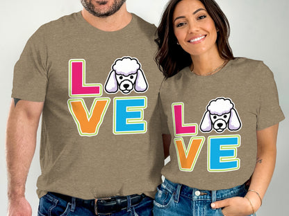Colorful Love Poodle Print Unisex T-shirt product