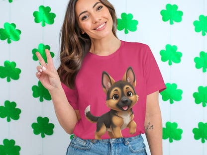 Adorable German Shepherd Puppy Graphic T-shirt