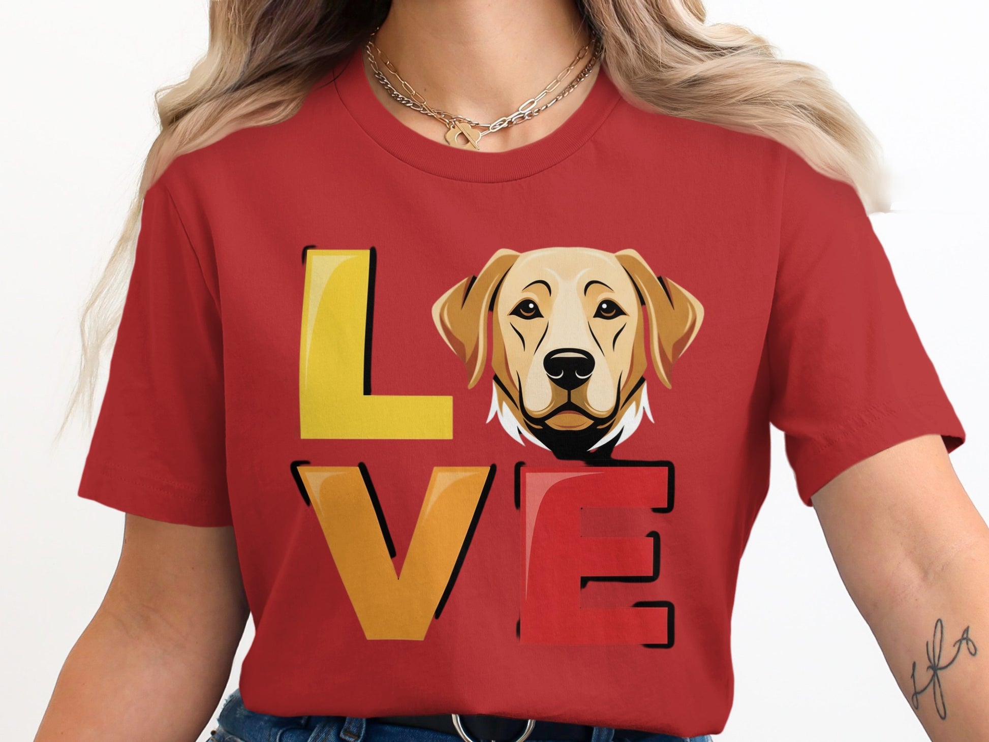 Love Graphic Tee with Labrador Design T-Shirt Product