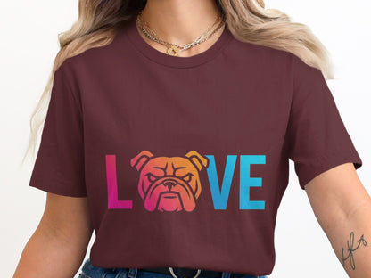 Love Bulldog Graphic Tee shirt product