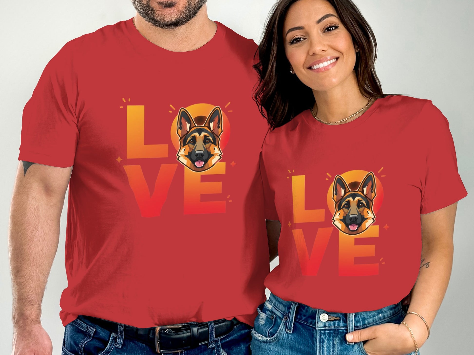 Love German Shepherd Design Printed T-shirt product