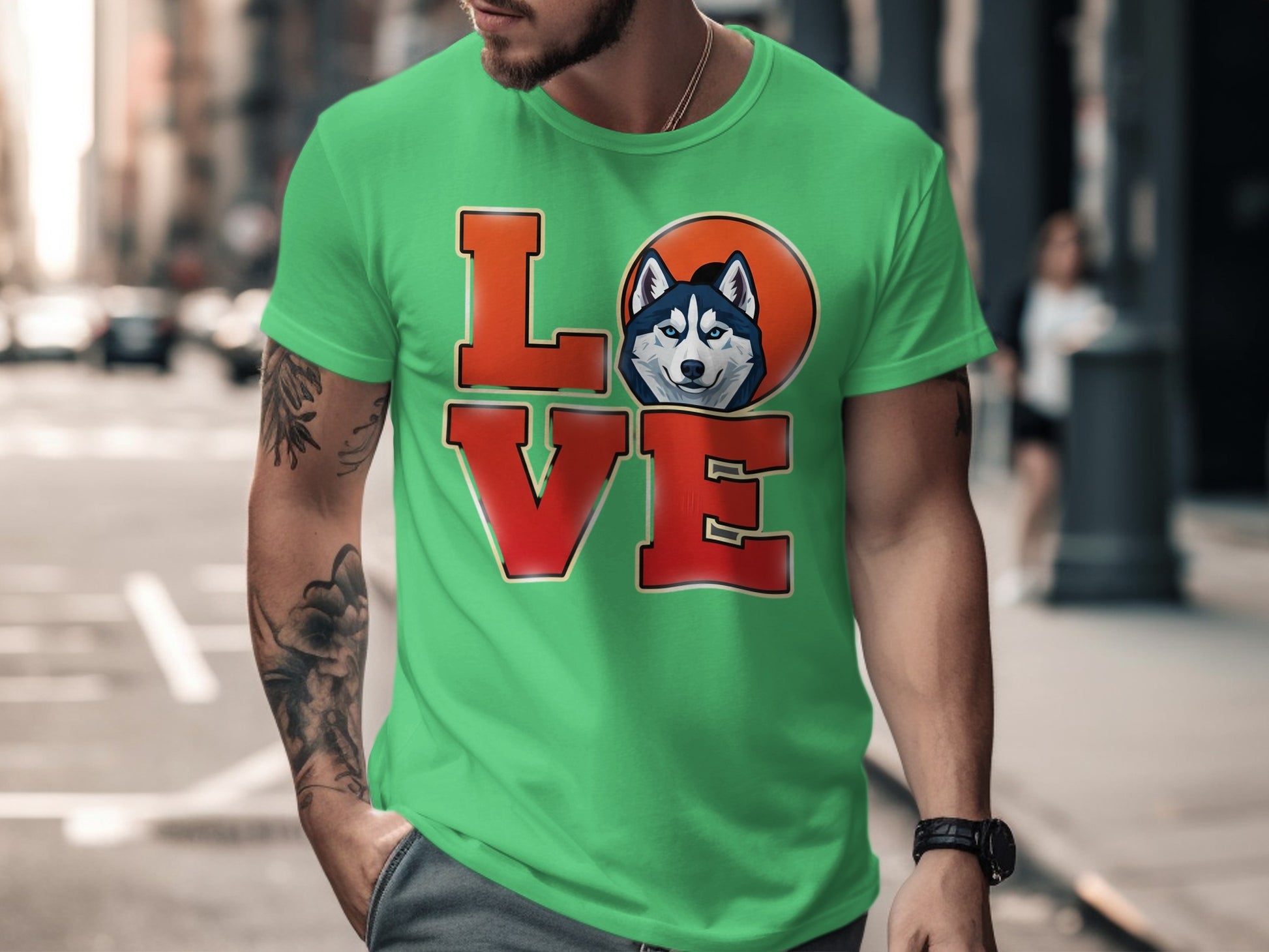 Love Husky Graphic Print Casual Wear Shirt product
