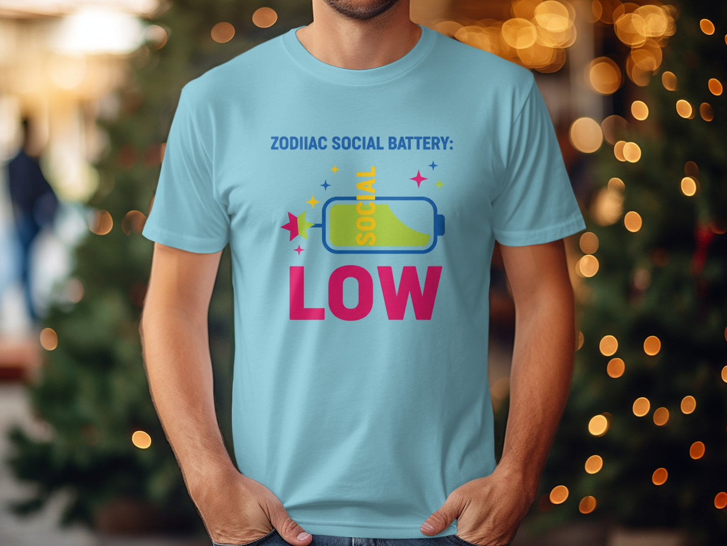 Zodiac Social Battery Low Graphic Tee