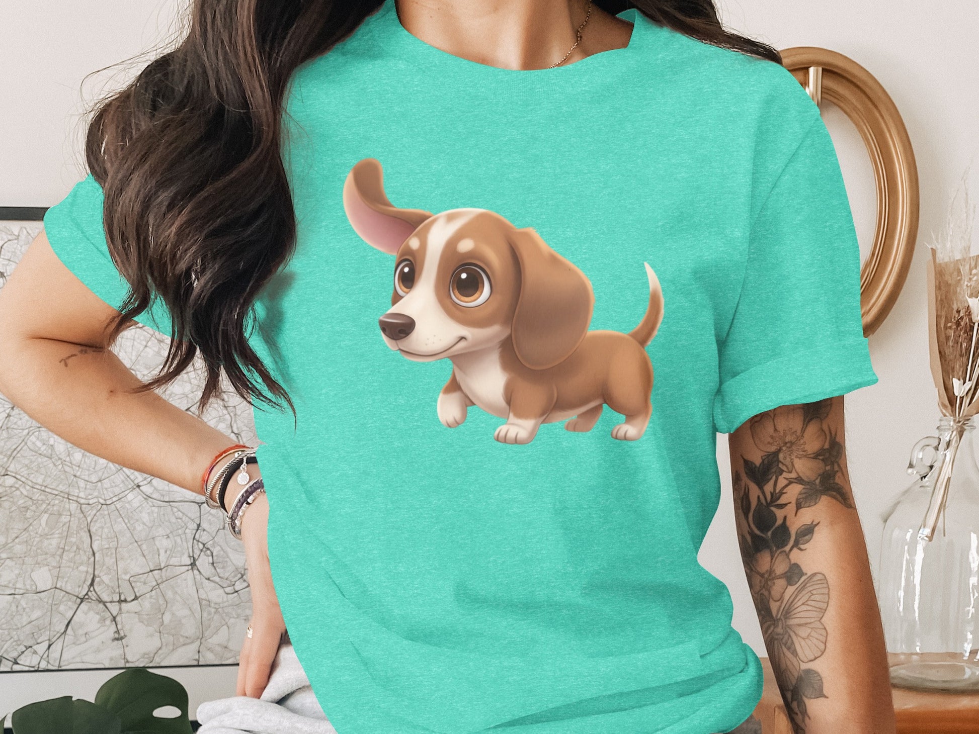 Adorable Cartoon Dachshund T-Shirt for All Ages