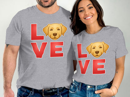 Love Emoji Dog Design Grey Shirt product type
