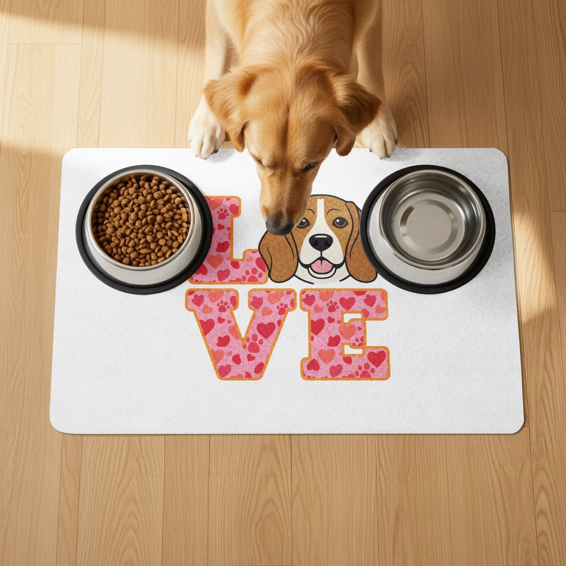 Dog Food Mat with Cute Love Design Feeding Product