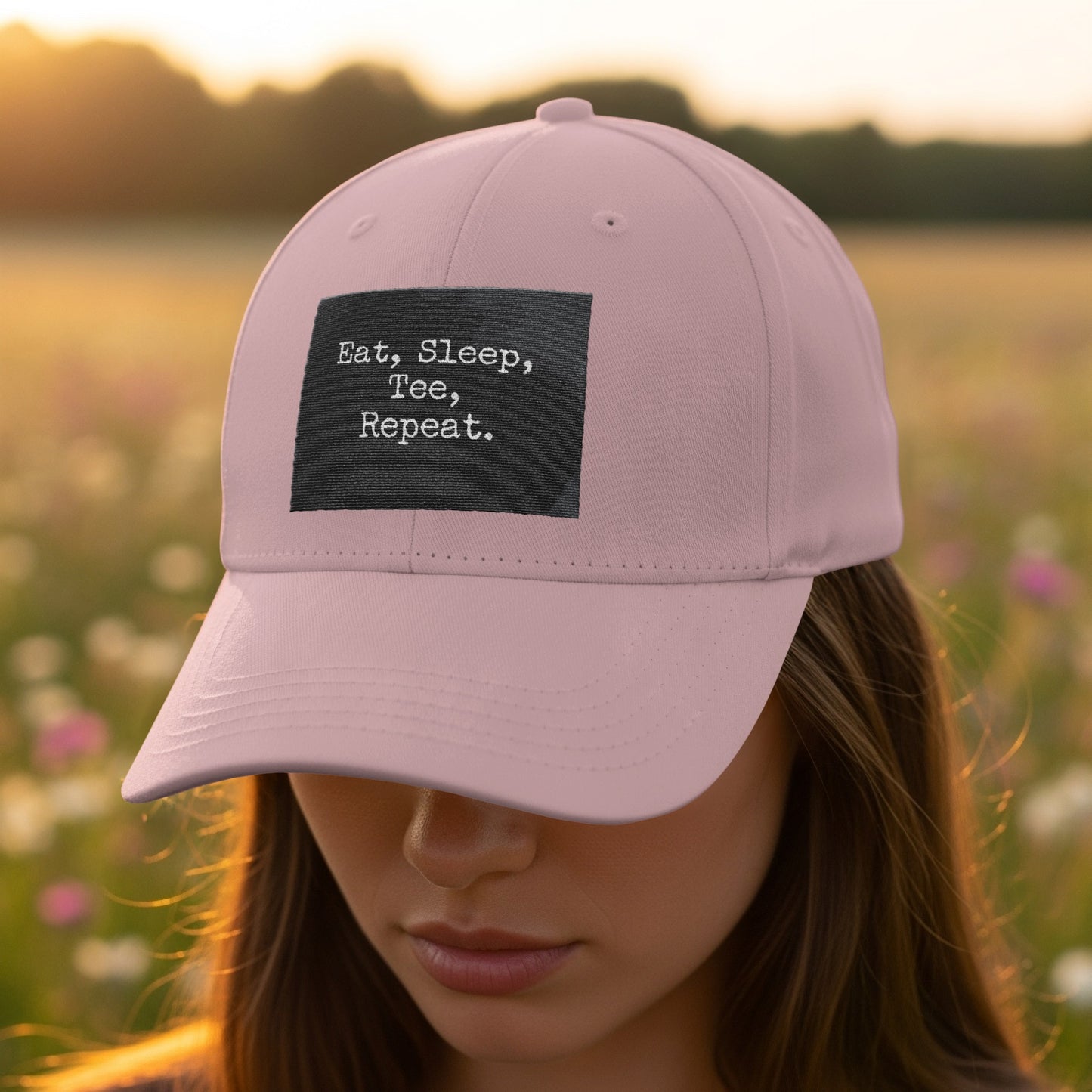 Eat Sleep Tee Repeat Statement Hat