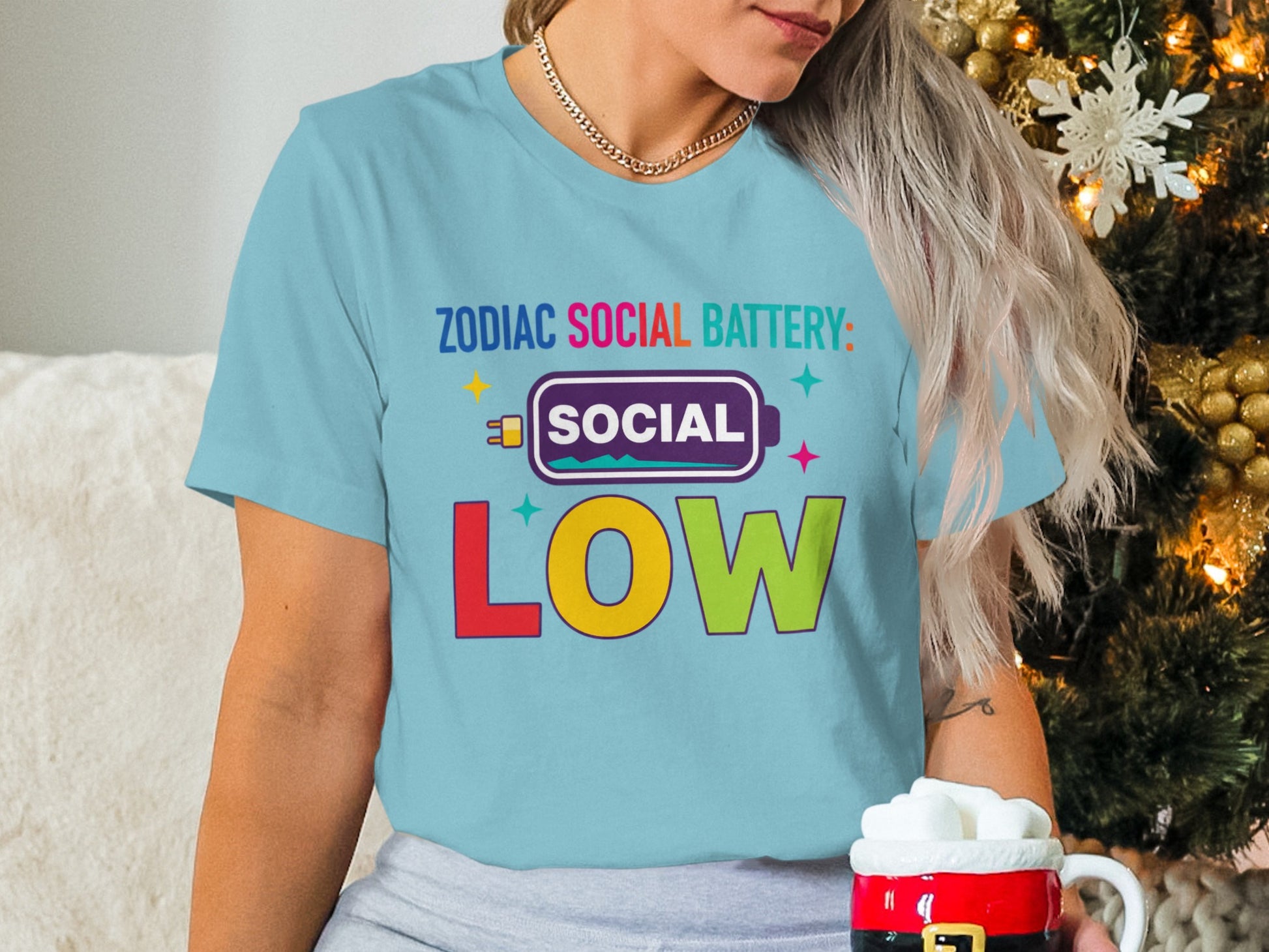 Zodiac Social Battery Low Graphic Tee
