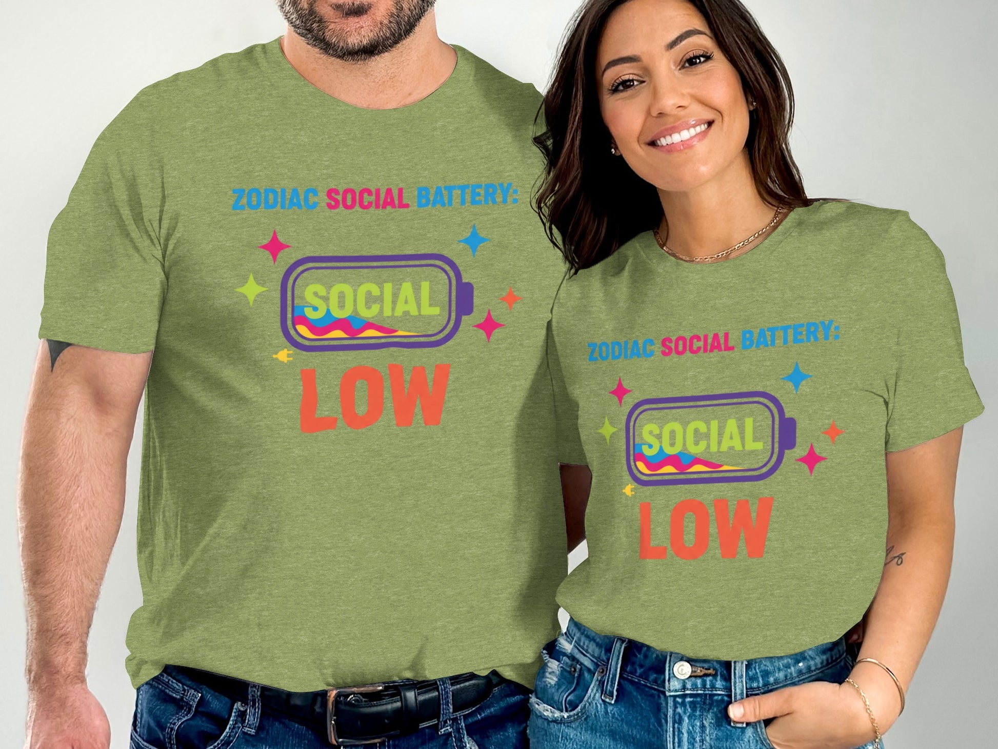 Zodiac Social Battery Low Graphic Tee