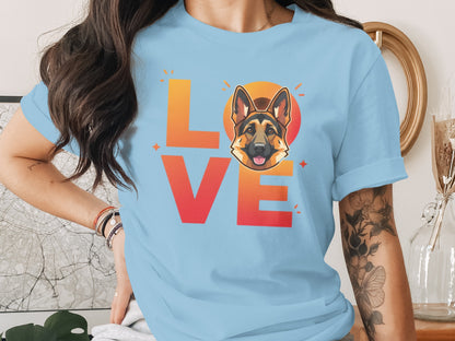 Love German Shepherd Graphic Tee Shirt product type