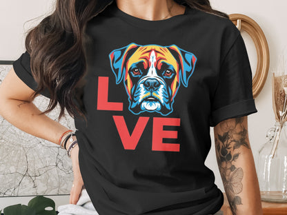 Colorful Boxer Dog Love Graphic T-shirt product