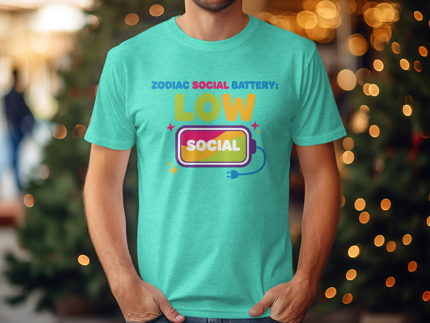 Zodiac Social Battery Low Social T-Shirt