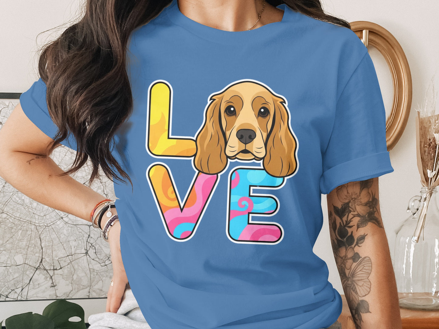 Cute Love Dog Graphic Tee Shirt Product