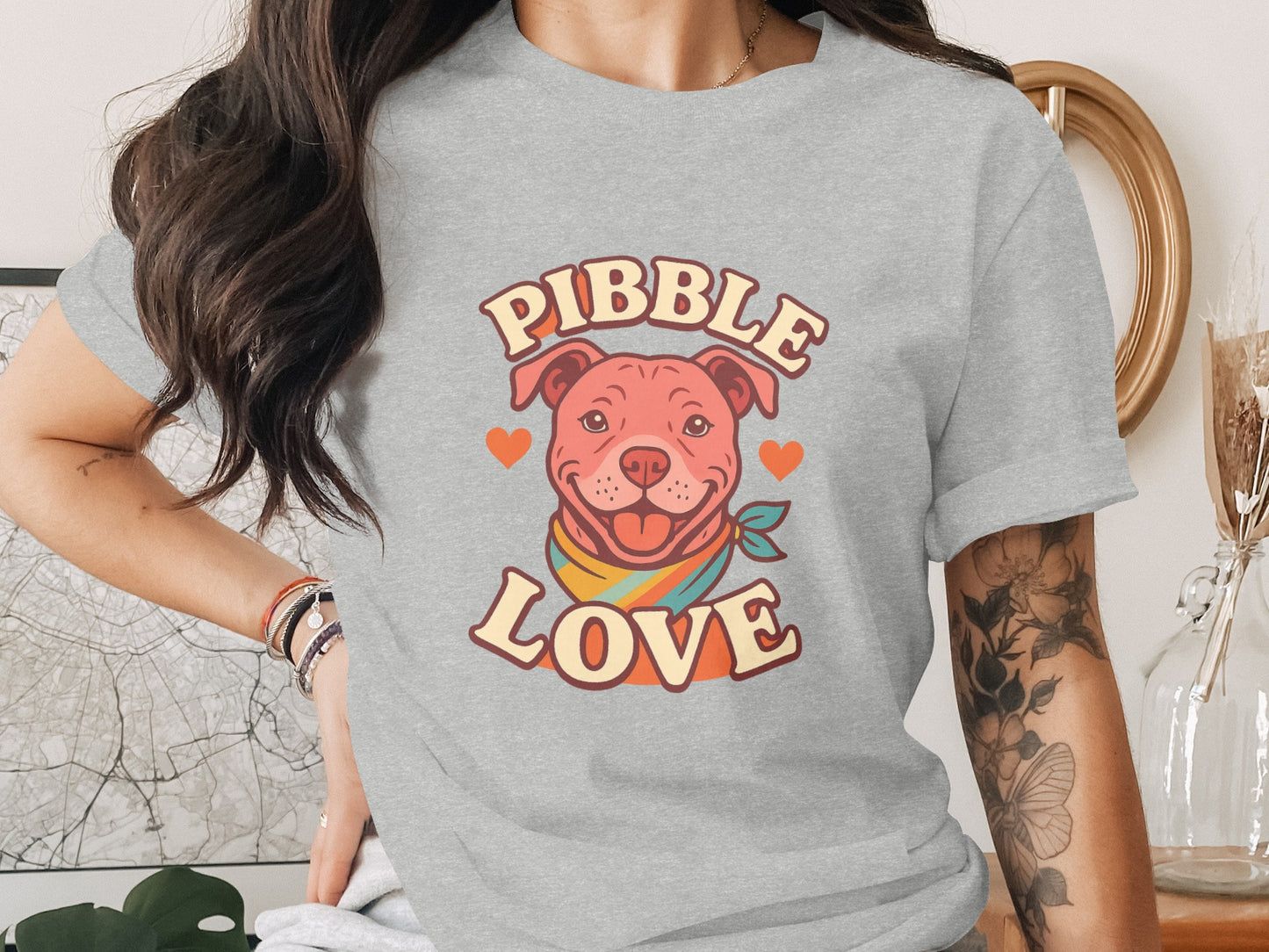 Pibble Love Colorful Illustration T-Shirt product