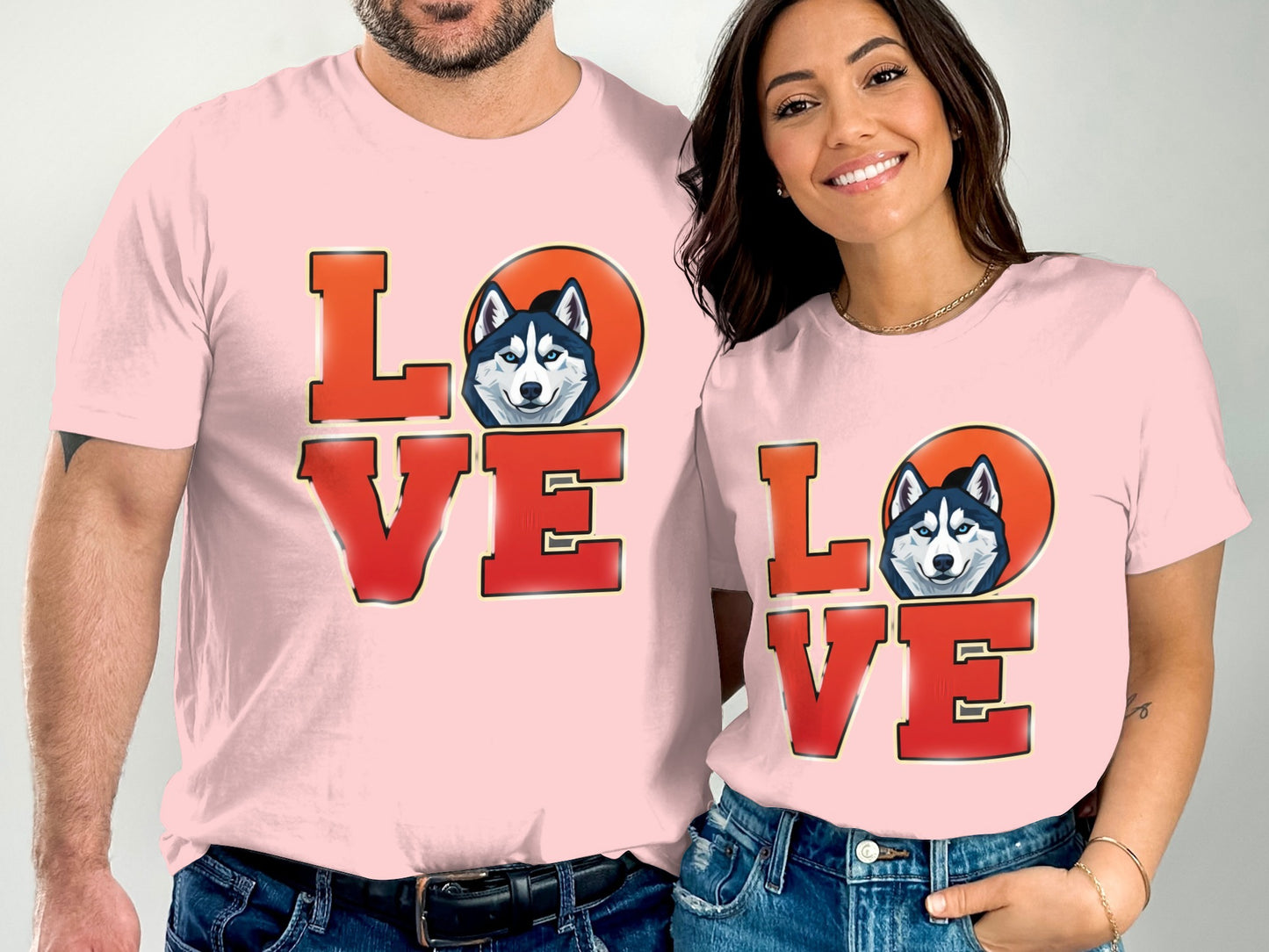 Adorable Husky Love Graphic T-Shirt Casual Wear product type
