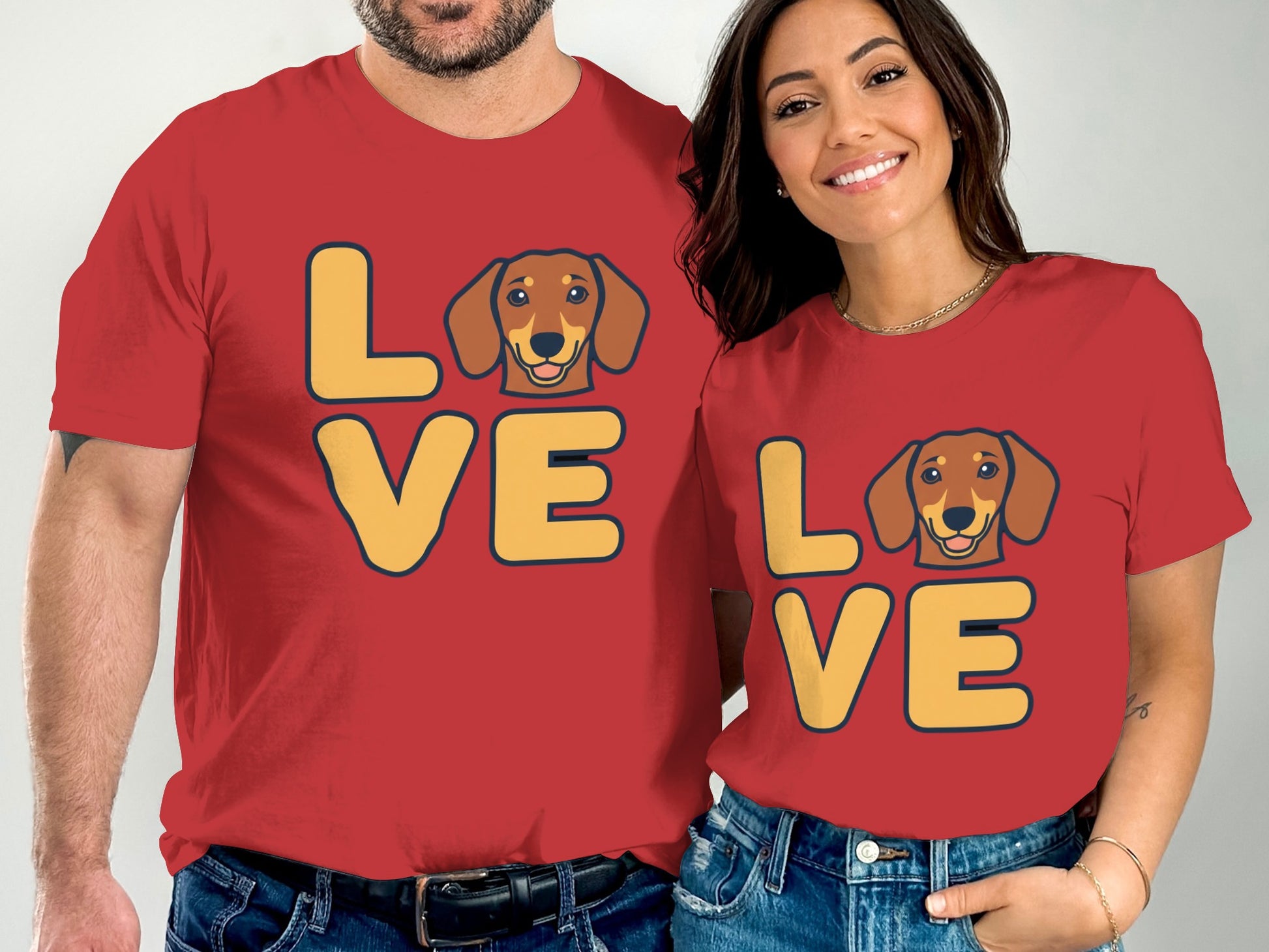 Love Dachshund Dog Graphic Tee Shirt product type