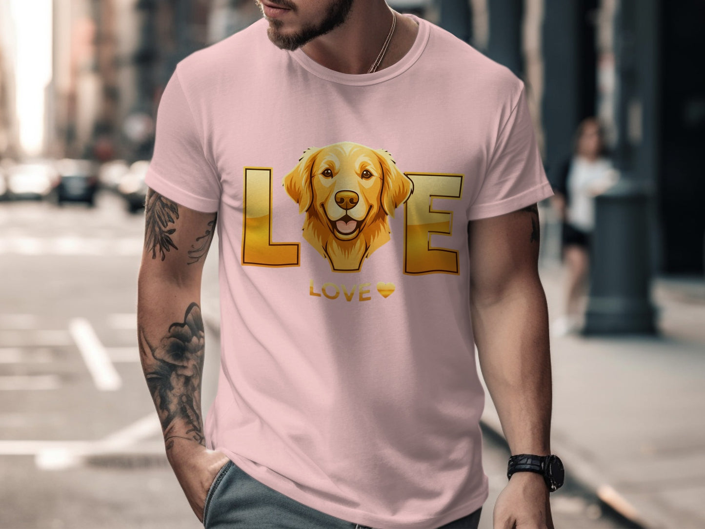 Love Golden Retriever Graphic Tee Shirt product type